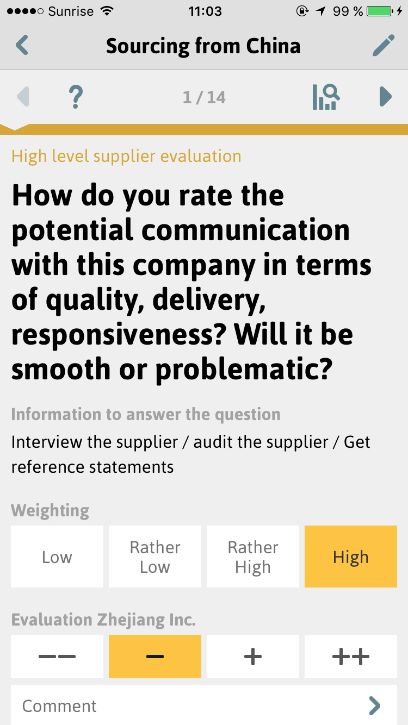 Supplier Evaluation