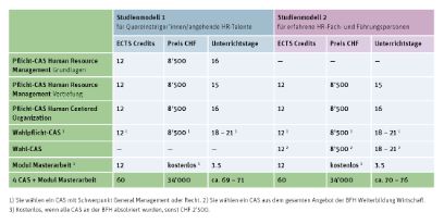 Abbildung Studienmodelle EMBA HRM Weiterbildung BFH Wirtschaft